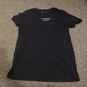 Abercrombie Black T-Shirt New York Logo Soft A&F Tee Size Medium